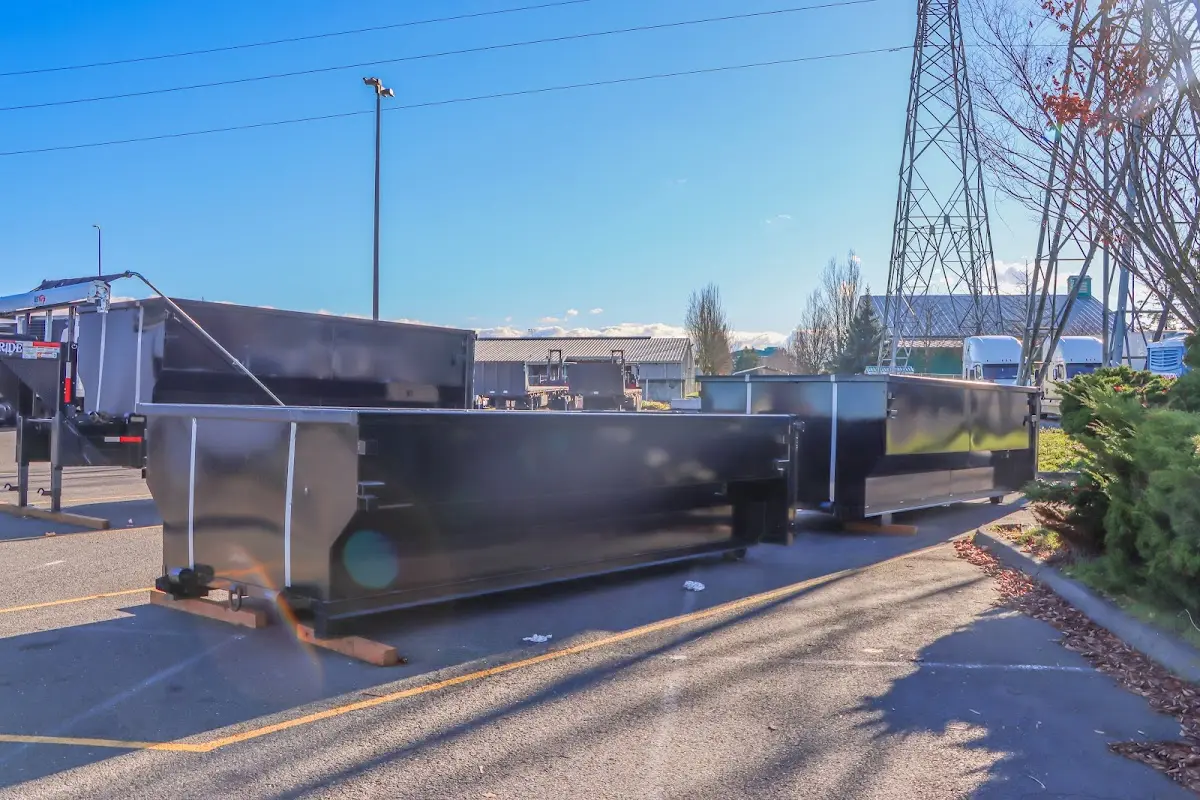 Roll-off dumpster ready for waste disposal at job site for Estate Cleanout Dumpster Rental in Wenatchee